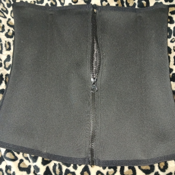 Women Black zip corset belly Tummy control faja - Picture 13 of 14